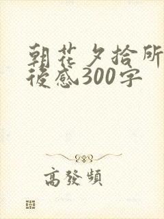 朝花夕拾所记读后感300字