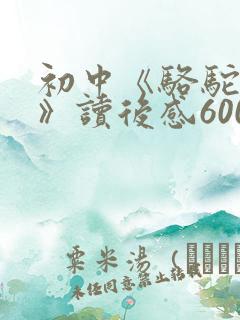 初中《骆驼祥子》读后感600字以上