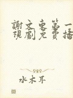 谢文东第一季电视剧免费播放