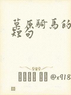 草原骑马的文案短句
