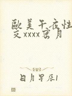 欧美午夜性春猛交xxxx密月