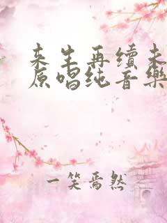 来生再续未了情原唱纯音乐