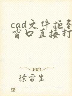 cad文件拖到窗口直接打开