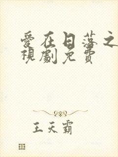 爱在日落之前电视剧免费