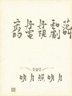 宋丹丹和范明演的电视剧叫什么名字