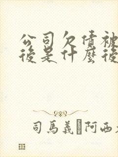 公司欠债被起诉后是什么后果