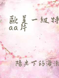 欧美一级特黄aaa片