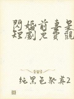 闪婚前妻是大佬短剧免费观看