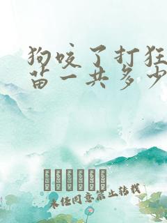 狗咬了打狂犬疫苗一共多少钱