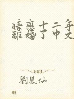 暗恋十二年的他离婚了中文网