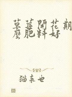 草莓开花期用什么肥料好
