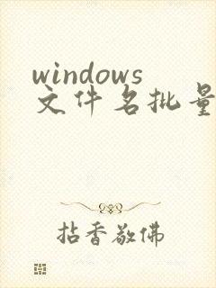 windows文件名批量修改