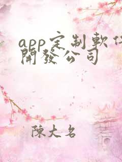 app定制软件开发公司