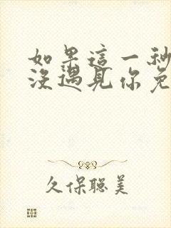如果这一秒,我没遇见你免费阅读