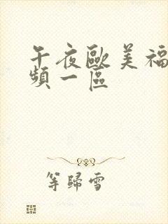 午夜欧美福利视频一区