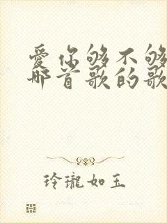 爱你够不够多是哪首歌的歌词