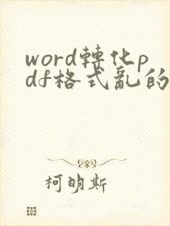 word转化pdf格式乱的怎么调整