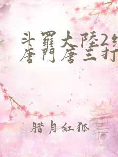 斗罗大陆2绝世唐门唐三打霍雨浩