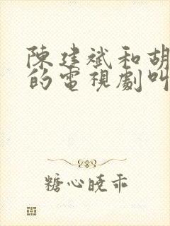 陈建斌和胡可演的电视剧叫什么名字