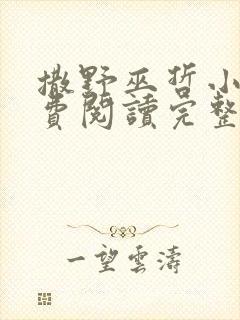 撒野巫哲小说免费阅读完整