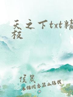 天之下txt精校