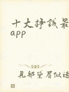 十大挣钱最快的app