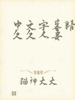 中文字幕精品久久久人妻