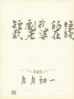 短剧我的绝美总裁老婆在线看
