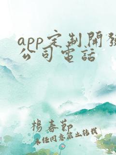 app定制开发公司电话