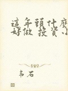 这年头什么生意好做 投资小