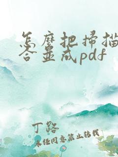 怎么把扫描文件合并成pdf