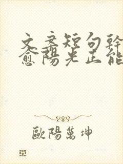 文案短句干净治愈阳光正能量句子