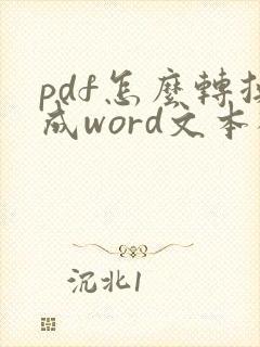 pdf怎么转换成word文本框怎么去除
