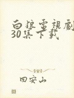白狼电视剧全集30集下载