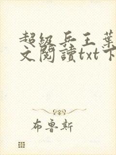 超级兵王叶谦全文阅读txt下载