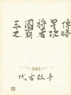 三国将星传中原之霸者攻略