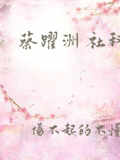 蔡跃洲 社科院