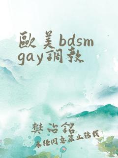 欧美bdsm gay调教