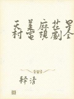 天美麻花星空乡村电视剧全集