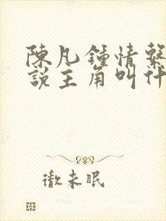 陈凡钟情系统小说主角叫什么