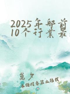 2025年哪前10个行业最赚钱