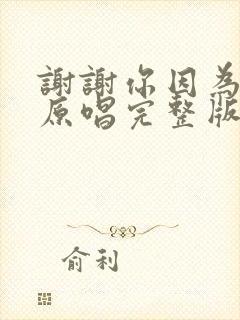 谢谢你因为有你原唱完整版