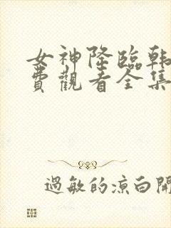 女神降临韩剧免费观看全集中文版