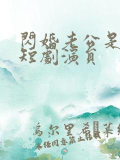 闪婚老公是豪门短剧演员