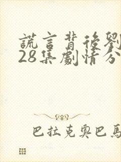 谎言背后刘思佳28集剧情分集介绍