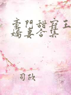 豪门甜宠王牌小娇妻合集