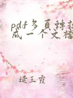 pdf多页转换成一个文档网页