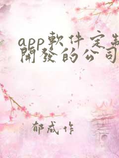 app软件定制开发的公司哪家好