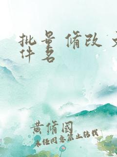 批量 修改 文件名