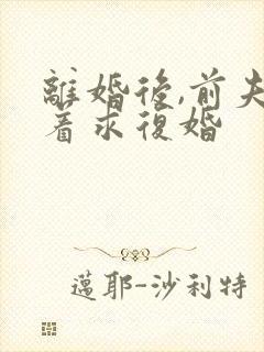离婚后,前夫哭着求复婚